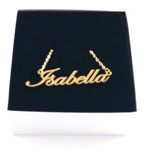 14K Gold Plated Name Necklace - lsabella